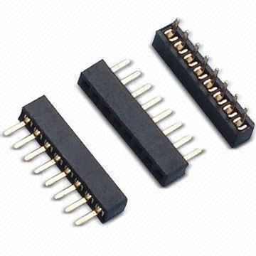 1.00mm vrouwelijke koptekst enkele rij recht type