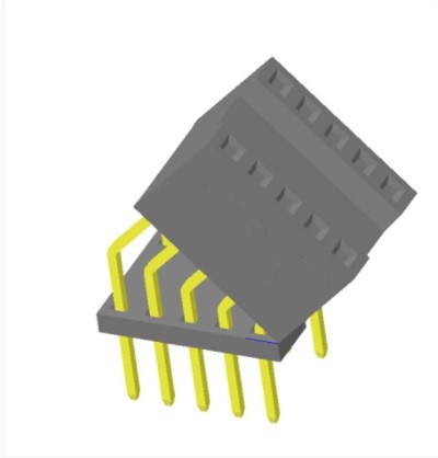 2,54 mm 45 graden type vrouwelijke pin-header