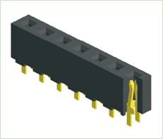 3.96mm Female Header Enkele rij Recht Type H8.9